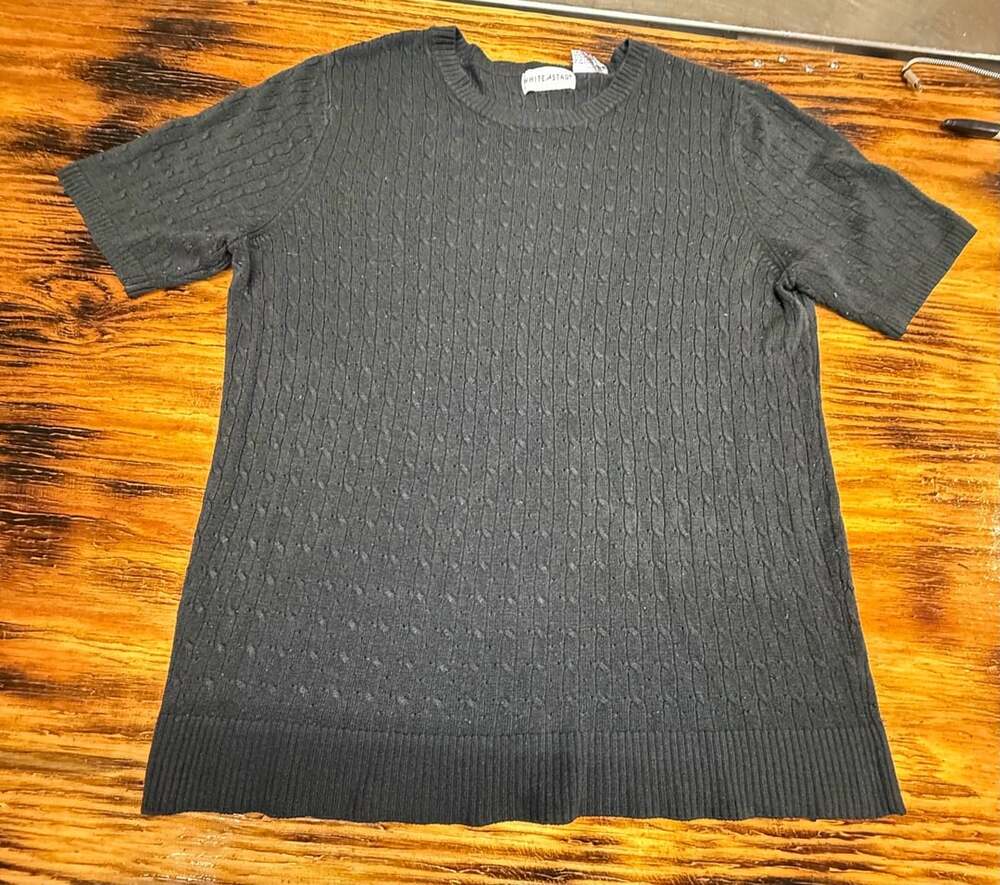 White Stag Sweater Size Extra Large 16/18 Black Knit